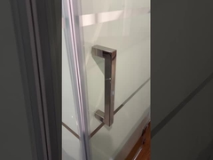 Ανοικτά ντους με λευκό γυαλί εκτύπωσης και αλουμινένιο πλαίσιο