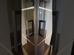 5/6mm Μαύρο μπλοκ γυαλιού τετραγωνικά ντους με μαύρο πλαίσιο