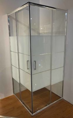 Λευκό μπλοκ γυαλιού τετραγωνικά ντους με χρωματισμένο πλαίσιο αλουμινίου για σύγχρονο μπάνιο