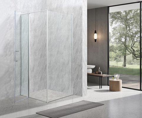 Square Shower Enclosures 6/8mm Tempered Glass And Chromed Alum Frame